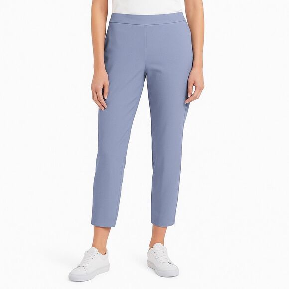 Theory Women’s Trecca Modern Crepe Pull On Pants 2 Verbena - Picture 1 of 6
